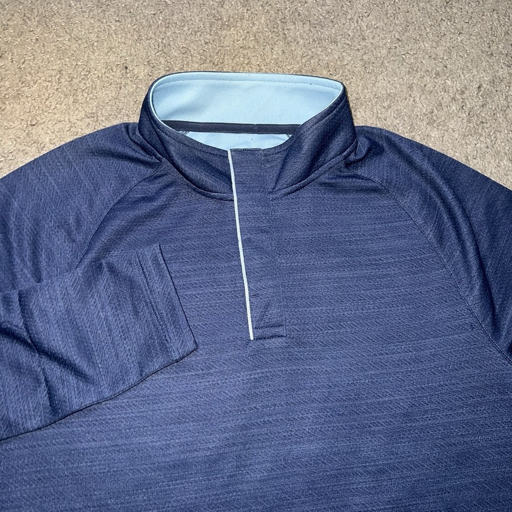 Rhone Sweater Mens Small Blue Club Room Henley Long Sleeve Pullover